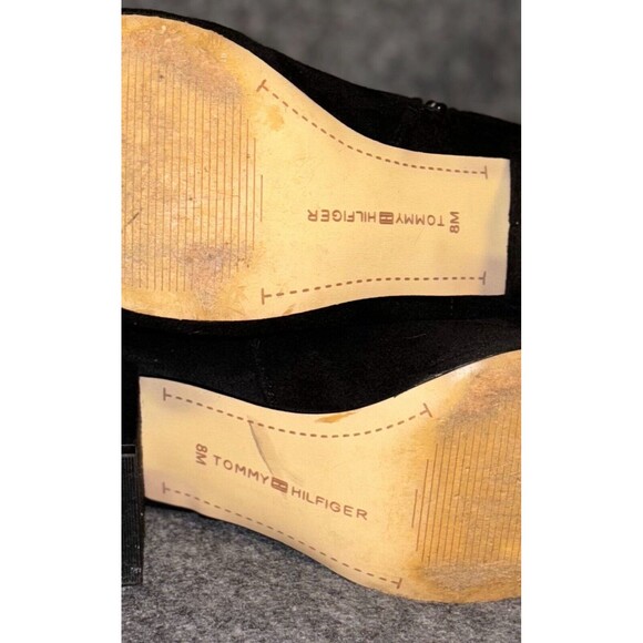 Tommy Hilfiger Hazelle black Ankle Boots women's US size 8 black suede - Picture 7 of 9